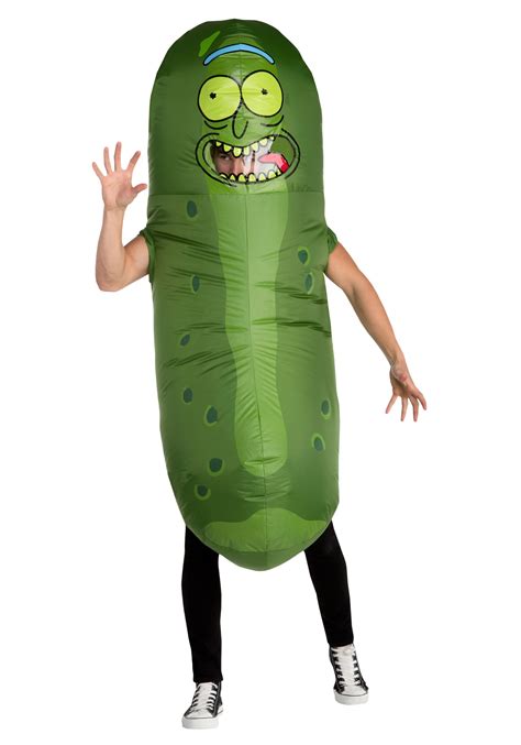 pickle costume|inflatable pickle rick costume.